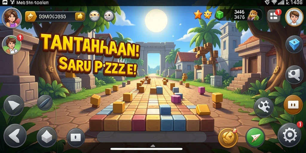 Tampilan gameplay 3446 saat menyelesaikan teka-teki Puzzle.