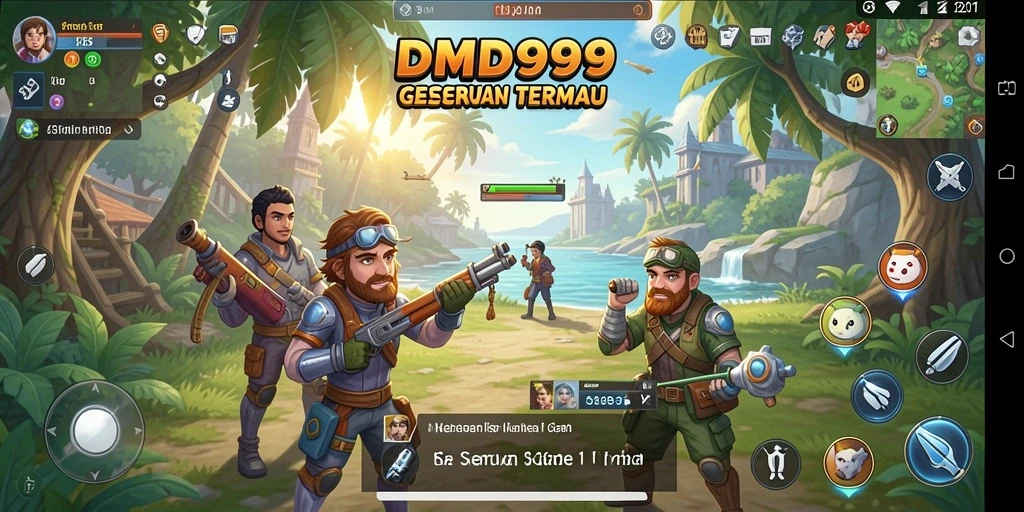 Tampilan gameplay DMD999 yang menarik dan penuh warna.