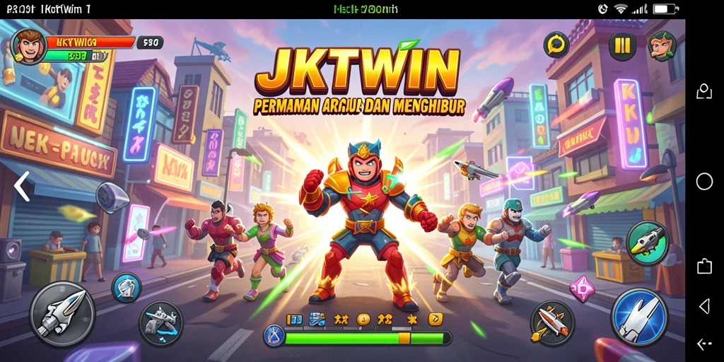 Screenshot gameplay JKTWIN yang menampilkan aksi penuh keseruan dalam game Arcade.