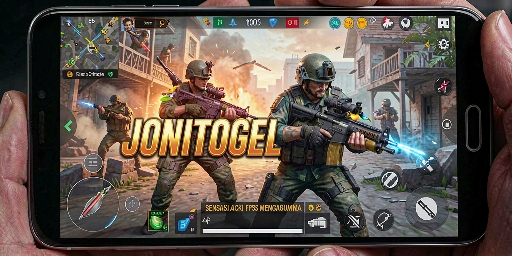 Gameplay mendebarkan dalam <strong>JONITOGEL</strong>, menampilkan aksi tembak yang intens.