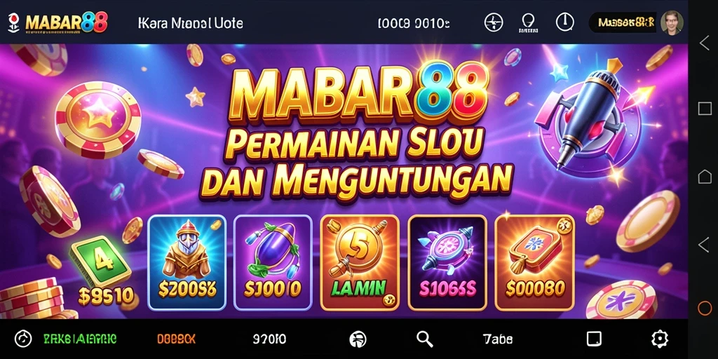 Tampilan gameplay MABAR88 dengan berbagai permainan Slot menarik.