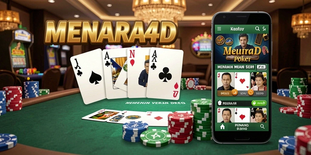 Tampilan menarik dari gameplay poker di MENARA4D.