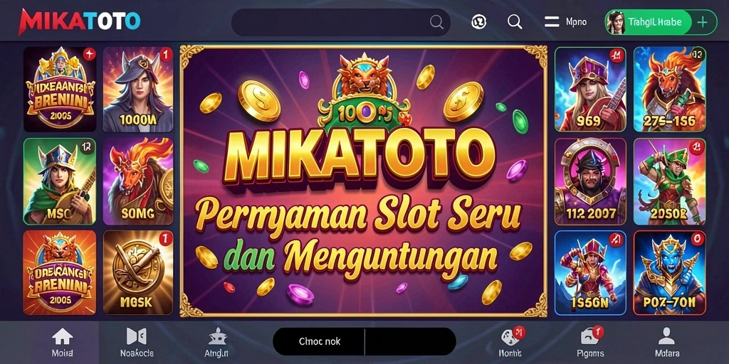 Tampilan gameplay MIKATOTO dengan mesin slot yang menarik.
