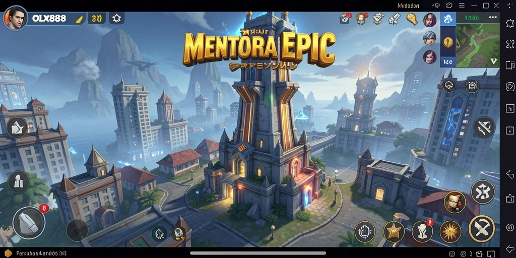 Screenshot gameplay OLX888 menampilkan aksi Tower Defense yang mendebarkan.