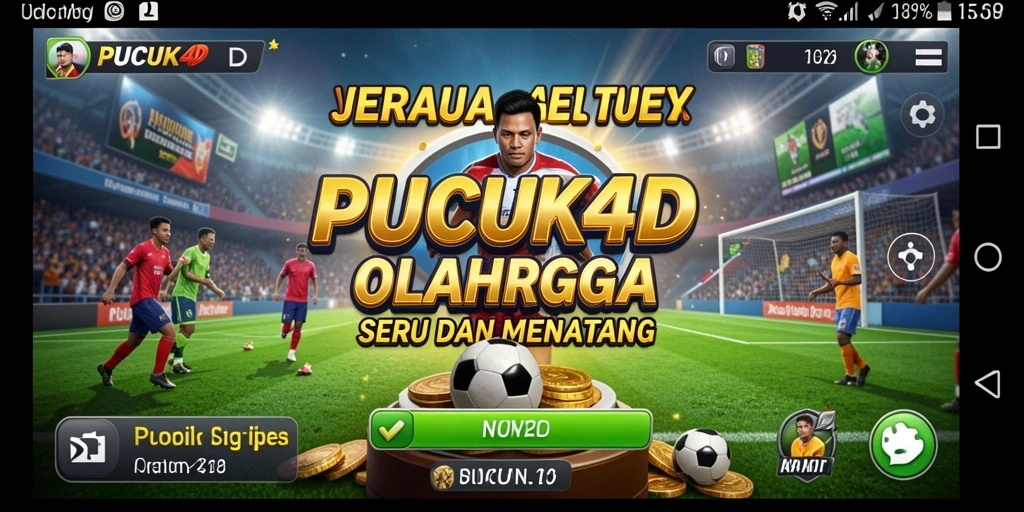 Tampilan gameplay PUCUK4D yang menarik dan penuh aksi olahraga.