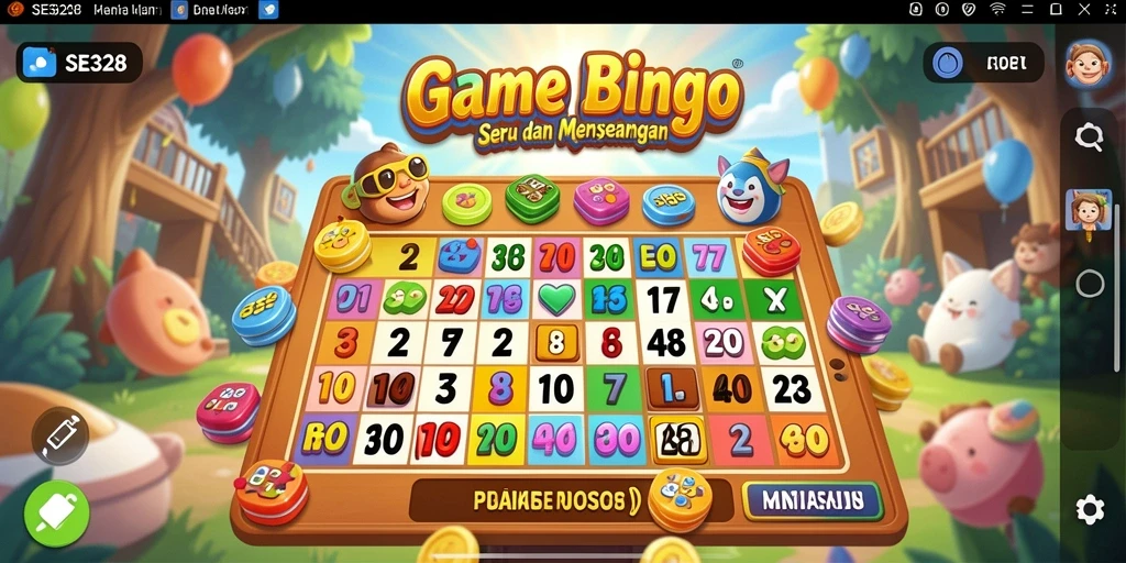 Tampilan gameplay Bingo yang menarik dan penuh warna.