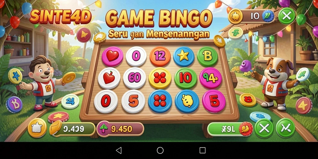 Tampilan gameplay SINTE4D yang mendebarkan dan penuh warna.